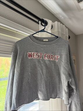 John Galt / Brandy Melville - West Coast Cropped Graphic Sweatshirt ONE SIZE